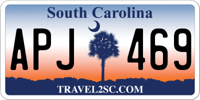 SC license plate APJ469