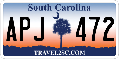 SC license plate APJ472