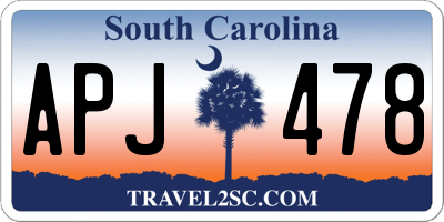 SC license plate APJ478