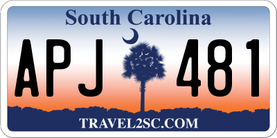 SC license plate APJ481