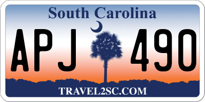 SC license plate APJ490