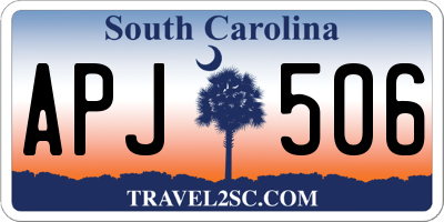SC license plate APJ506