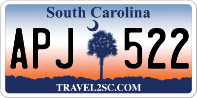 SC license plate APJ522