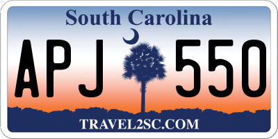SC license plate APJ550