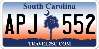 SC license plate APJ552