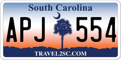 SC license plate APJ554