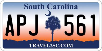 SC license plate APJ561