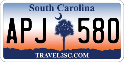 SC license plate APJ580