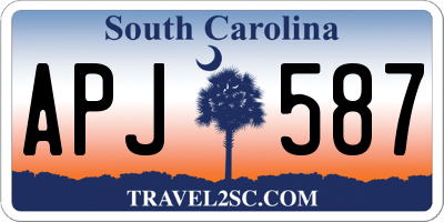 SC license plate APJ587