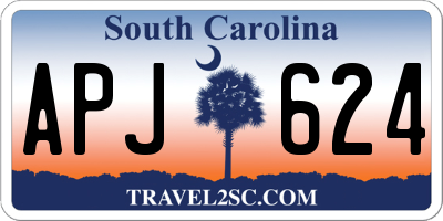 SC license plate APJ624