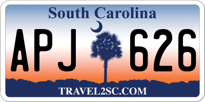 SC license plate APJ626
