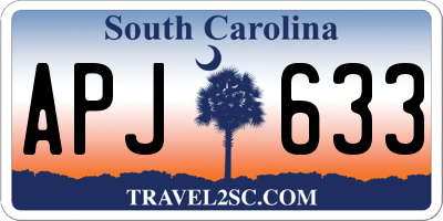 SC license plate APJ633