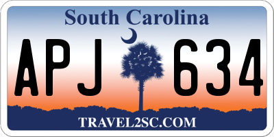 SC license plate APJ634