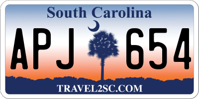 SC license plate APJ654