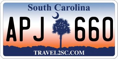 SC license plate APJ660