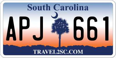 SC license plate APJ661