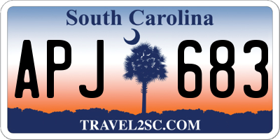 SC license plate APJ683