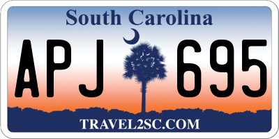 SC license plate APJ695