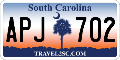SC license plate APJ702