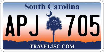 SC license plate APJ705