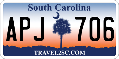 SC license plate APJ706