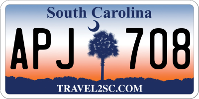 SC license plate APJ708