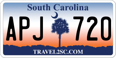 SC license plate APJ720