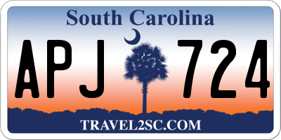 SC license plate APJ724