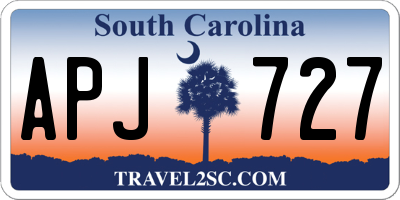 SC license plate APJ727