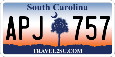 SC license plate APJ757