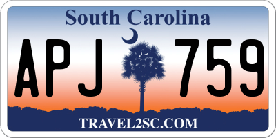 SC license plate APJ759