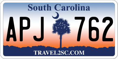 SC license plate APJ762