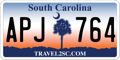 SC license plate APJ764