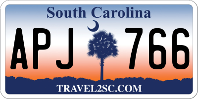 SC license plate APJ766