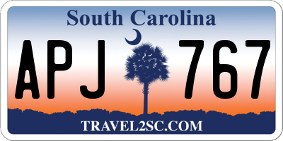 SC license plate APJ767