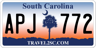 SC license plate APJ772