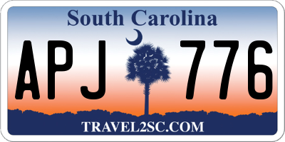 SC license plate APJ776