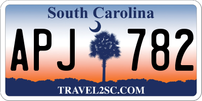 SC license plate APJ782