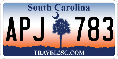 SC license plate APJ783