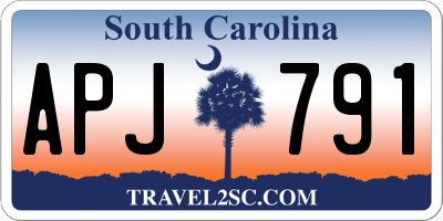 SC license plate APJ791