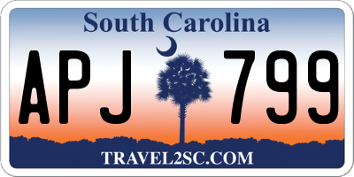SC license plate APJ799