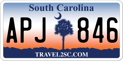 SC license plate APJ846