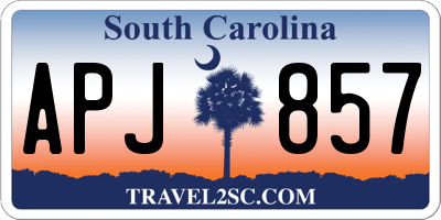SC license plate APJ857