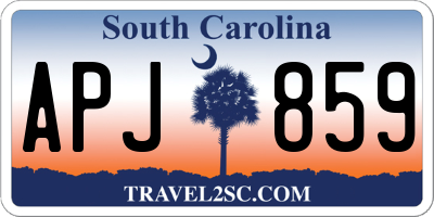 SC license plate APJ859