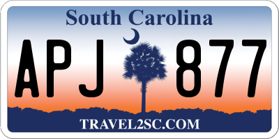 SC license plate APJ877