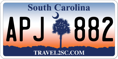SC license plate APJ882