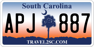 SC license plate APJ887