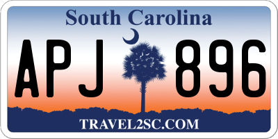 SC license plate APJ896