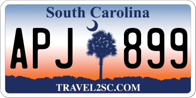 SC license plate APJ899