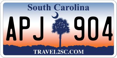 SC license plate APJ904